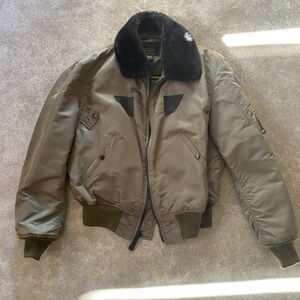 Men's Cockpit Olive Bomber Jacket TYPE B-15D XL